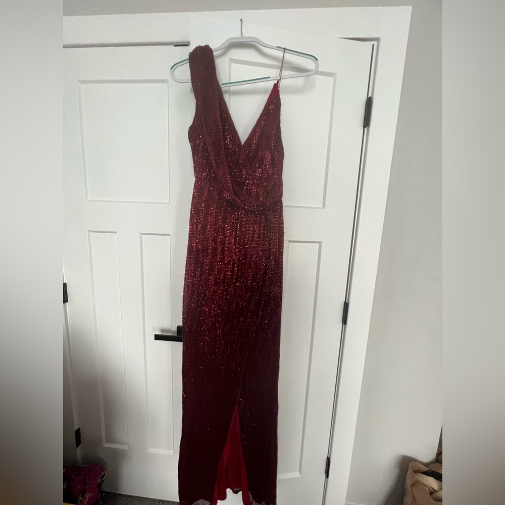 Indie XO Red Sequin Evening Dress.
